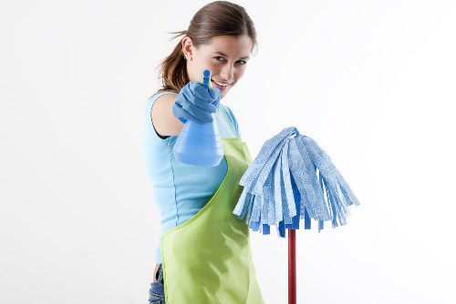 End of tenancy cleaning preparation in a rental home