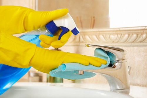 Cleaning supplies used for a thorough home deep cleaning