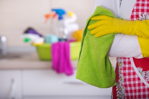 Experienced cleaners in Highbury working in a modern office