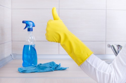 Airbnb cleaning preparation in a guest-ready rental