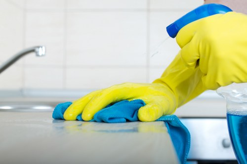 Detailed after builders cleaning service in an empty interior