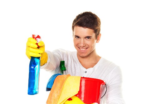 Room-by-room cleaning for an Airbnb bedroom and living area